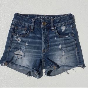 American Eagle Shorts Jean Hi Rise Distressed